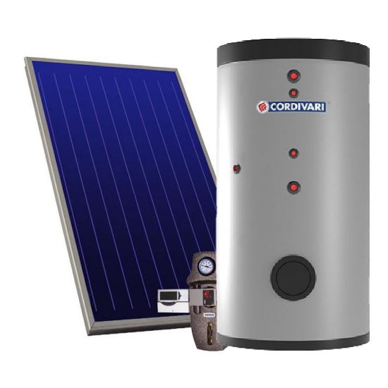 Immagine di PANNELLO SOLARE CIRCOLAZIONE FORZATA 200 LT  2,5 MQ  CON BOLLITORE 2 SERPENTINI TETTO PIANO CORDIVARI