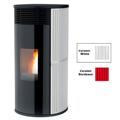 Immagine di RIVESTIMENTO PER TERMOSTUFA A PELLET PAD LINE WHITE CERAMIC_102 MCZ