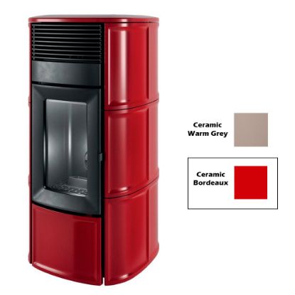 Immagine di RIVESTIMENTO PER TERMOSTUFA A PELLET SUITE HYDROMATIC BORDEAUX CERAMIC COL 105 MCZ