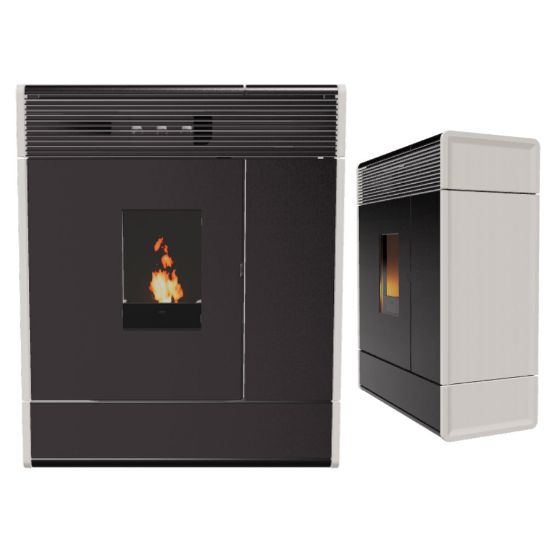 Immagine di RIVESTIMENTO PER TERMOSTUFA A PELLET AKY HYDROMATIC WHITE CERAMIC COL 102 MCZ