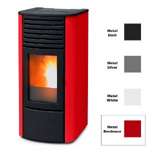 Immagine di RIVESTIMENTO PER TERMOSTUFA A PELLET CLIO HYDRO BORDEAUX METAL COL 304 MCZ