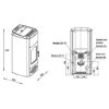 Immagine di TERMO STUFA A PELLET GRETA IDROPLUS ACCIAIO ANTRACITE KW18 LAMINOX
