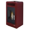 Immagine di TERMO STUFA A PELLET PRIMULA 13KW ACCIAIO BORDEAUX LAMINOX