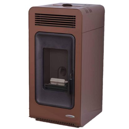 Immagine di STUFA A PELLET PRIMULA 7 KW ACCIAIO MARRONE LAMINOX