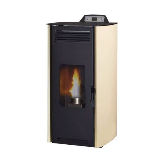 Immagine di STUFA A PELLET ROSA 7KW ACCIAO AVORIO LAMINOX