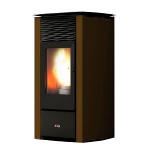 Immagine di TERMO STUFA PELLET FOCUS PLUS 21,2 KW ACCIAIO VERNICIATO RUST COLA