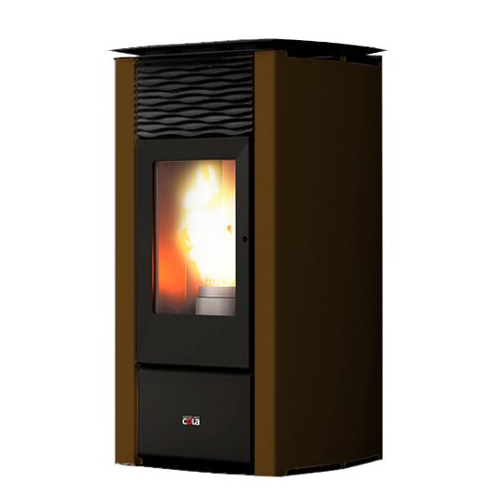 Immagine di TERMO STUFA PELLET FOCUS PLUS 21,2 KW ACCIAIO VERNICIATO RUST COLA