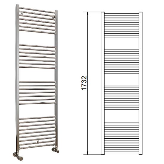Immagine di LISA 22 TERMOARREDO L.600 MM H.1732 MM INTERASSE 550 MM CROMATO CORDIVARI