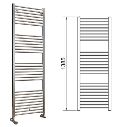 Immagine di LISA 22 TERMOARREDO L.400 MM H.1385 MM INTERASSE 350 MM CROMATO CORDIVARI