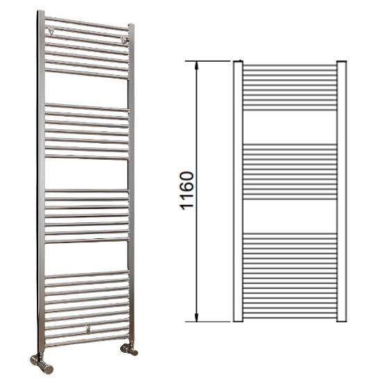 Immagine di LISA 22 TERMOARREDO L.600 MM H.1160 MM INTERASSE 550 MM CROMATO CORDIVARI