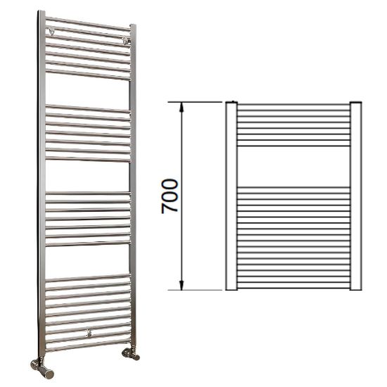 Immagine di LISA 22 TERMOARREDO L.600 MM H.700 MM INTERASSE 550 MM CROMATO CORDIVARI