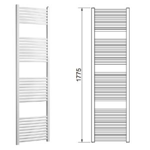Immagine di LISA 25 TERMOARREDO L.500 MM H.1775 MM INTERASSE 450 MM BIANCO RAL 9010 CORDIVARI