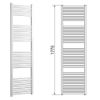 Immagine di LISA 25 TERMOARREDO L.400 MM H.1775 MM INTERASSE 350 MM BIANCO RAL 9010 CORDIVARI