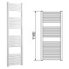 Immagine di LISA 25 TERMOARREDO L.400 MM H.1160 MM INTERASSE 350 MM BIANCO RAL 9010 CORDIVARI