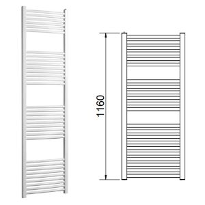 Immagine di LISA 25 TERMOARREDO L.400 MM H.1160 MM INTERASSE 350 MM BIANCO RAL 9010 CORDIVARI