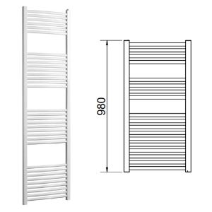 Immagine di LISA 25 TERMOARREDO L.500 MM H.980 MM INTERASSE 450 MM BIANCO RAL 9010 CORDIVARI