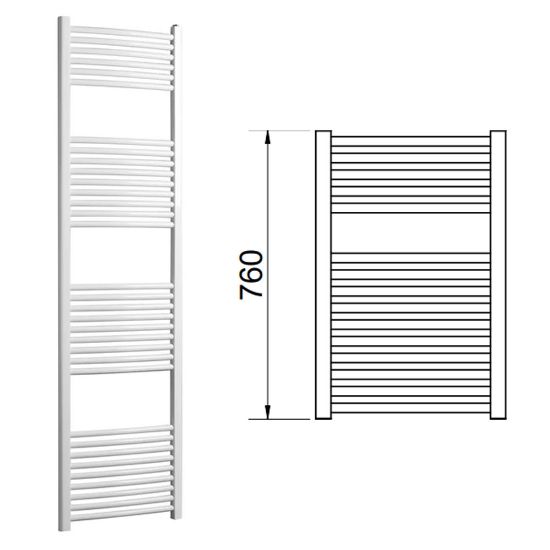 Immagine di LISA 25 TERMOARREDO L.600 MM H.760 MM INTERASSE 550 MM BIANCO RAL 9010 CORDIVARI