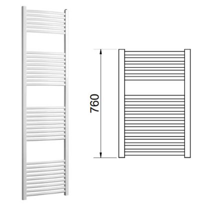 Immagine di LISA 25 TERMOARREDO L.450 MM H.760 MM INTERASSE 400 MM BIANCO RAL 9010 CORDIVARI
