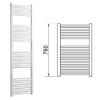 Immagine di LISA 25 TERMOARREDO L.400 MM H.760 MM INTERASSE 350 MM BIANCO RAL 9010 CORDIVARI