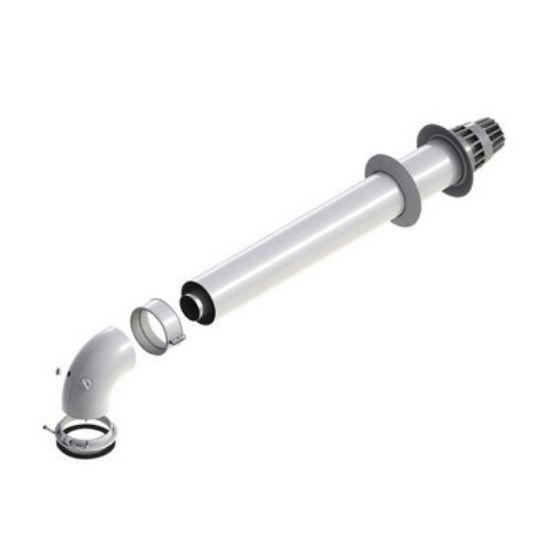 Immagine di KIT ASPIRAZIONE-SCARICO COASSIALE ORIZZONTALE Ø 60/100 CM 100 PER SCALDACQUA FERROLI