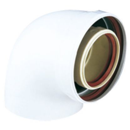 Immagine di CURVA COASSIALE 90° Ø 60/100 MF PPS PER CALDAIA FERROLI