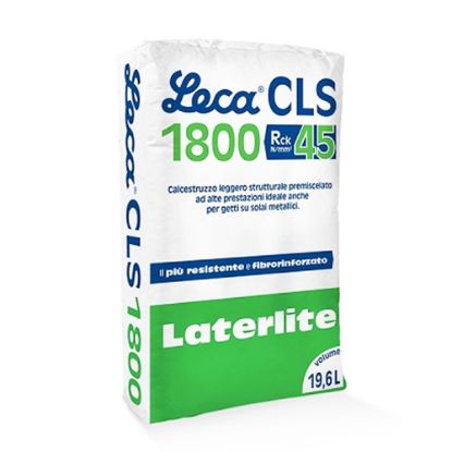 Immagine di LECA CLS 1800 CALCESTRUZZO LEGGERO FIBRATO SACCO DA 19,6 LT