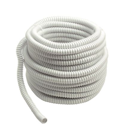 Immagine di TUBO CORRUGATO GOMMATO PER SCARICO CONDENSA IN PVC Ø 20 MM ROTOLO DA 25 MT