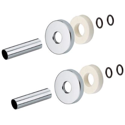 Immagine di KIT COPRITUBO MINIMALISTA L.160 MM FORO Ø 18 MM CROMO POLETTI