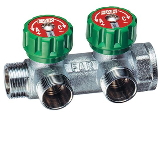 Immagine di COLLETTORE 2 VIE  MULTIFAR  Ø 3/4" CON ARRESTI MANUALI