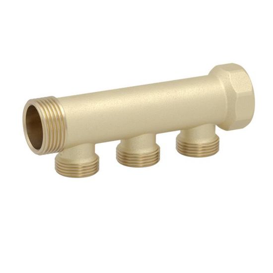 Immagine di COLLETTORE OTTONE Ø 3/4  A 3 VIE DA 1/2" POLETTI