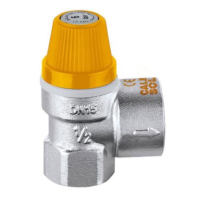 Immagine di VALVOLA SICUREZZA PER SOLARE Ø 1/2"F x 3/4" 2,5 BAR CALEFFI