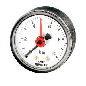 Immagine di MANOMETRO ATTACCO POSTERIORE SCALA 0-10 BAR Ø 63 MM . IN ABS ATTACCO 1/4"M