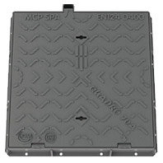 Immagine di CHIUSINO GHISA CM 70x70 CLASSE D 400 PER POZZETTO 60x60 CM
