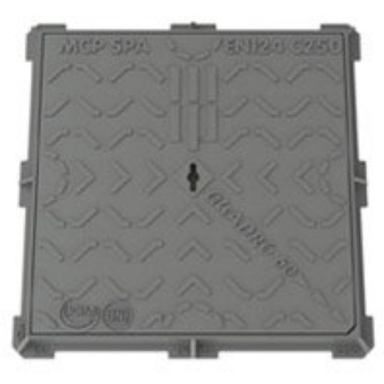 Immagine di CHIUSINO GHISA CM 70x70 CLASSE C250 PER POZZETTO 60x60 CM
