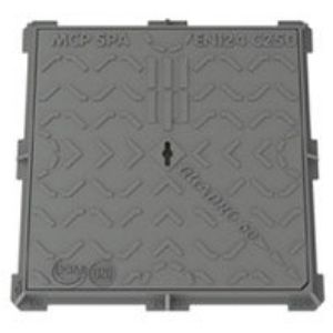 Immagine di CHIUSINO GHISA CM 50x50 CLASSE C250 PER POZZETTO 40x40 CM