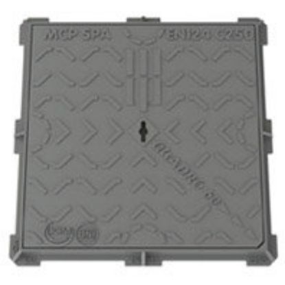 Immagine di CHIUSINO GHISA CM 40x40 CLASSE C250 PER POZZETTO 30x30 CM