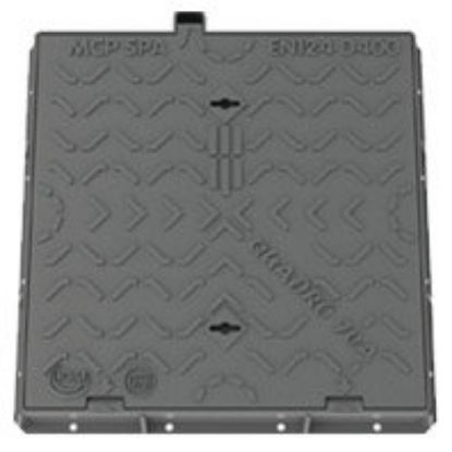 Immagine di CHIUSINO GHISA CM 110x110 CLASSE D 400 PER POZZETTO 100x100 CM