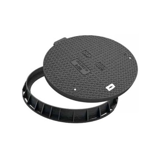 Immagine di CHIUSINO STRADALE CIRCOLARE PER SARACINESCA DIAMETRO 18 CM CLASSE C250