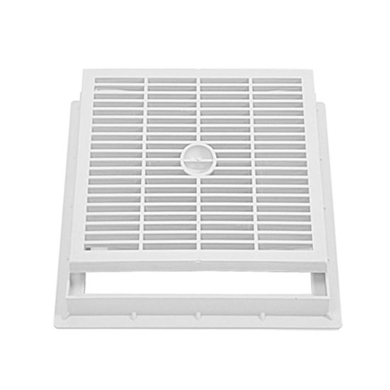 Immagine di GRIGLIA 40x40 CM CON TELAIO PEDONALE PVC MISURA ESTERNA 44x44 CM