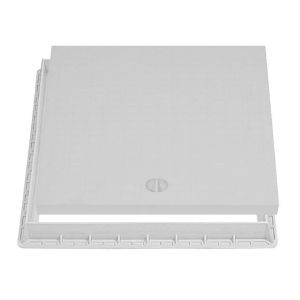 Immagine di COPERCHIO 40X40 CM CON TELAIO PEDONALE PVC MISURA ESTERNA 44X44 CM