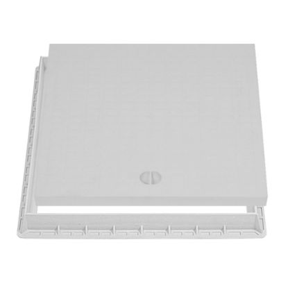 Immagine di COPERCHIO 20x20 CM CON TELAIO PEDONALE PVC MISURA ESTERNA 21x21 CM