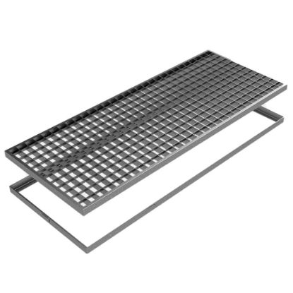 Immagine di GRIGLIA ZINCATA CON TELAIO 15x100x3 CM