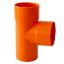 Immagine di TEE ROSSO A 90 GRADI DIAMETRO 63 MM