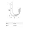 Immagine di GANCIO ACCIAIO PIATTO ZINCATO 70x110 MM FISSAGGIO A PARETE PORTATA 55 KG