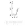 Immagine di GANCIO ACCIAIO PIATTO ZINCATO 35x82 MM FISSAGGIO A PARETE PORTATA 30 KG