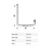 Immagine di GANCIO PORTAVASO DA PARETE ALLUMINIO 190x255 MM PORTATA MAX 20 KG