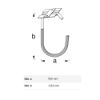 Immagine di GANCIO PER BICICLETTE A PARETE E SOFFITTO GOMMATO ROSSO 90x125 MM PORTATA MAX 30 KG