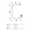 Immagine di GANCIO PER PARETI E SOFFITTO ACCIAIO ZINCATO 150x255x155 MM PORTATA MAX KG 50 COMBINABILE CON PROFILO COAXIS