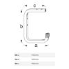 Immagine di GANCIO PER PARETI E SOFFITTO ACCIAIO ZINCATO 115x160x100 MM PORTATA MAX KG 30 COMBINABILE CON PROFILO COAXIS