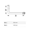 Immagine di GANCIO PER PARETI ACCIAIO 350x165 MM PORTATA MAX KG 25 COMBINABILE CON PROFILO COAXIS